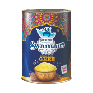 Swaman pure buffalo ghee in a 5 kg container.